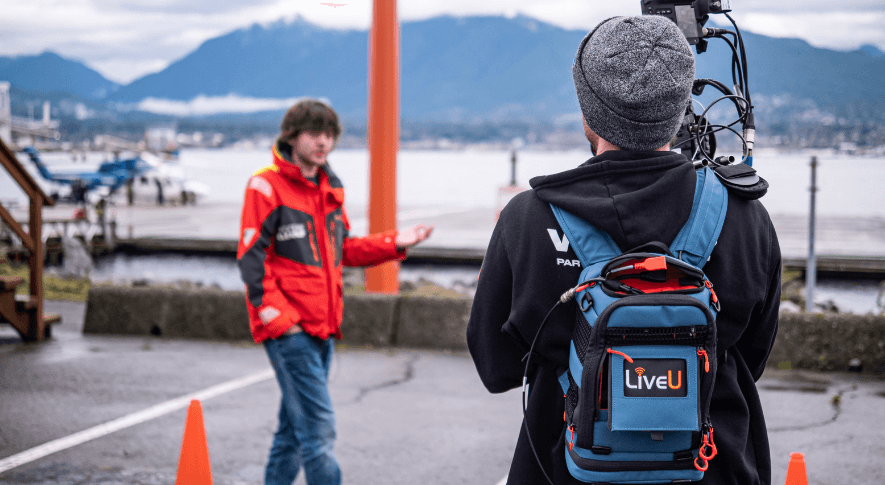 Mochila LiveU para retransmisión en directo en exteriores