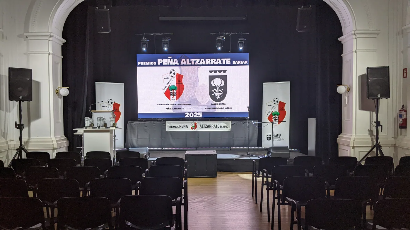 Sonido, iluminación y pantalla LED para Premios Altzarrate Sariak